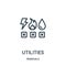 utilities icon vector from removals collection. Thin line utilities outline icon vector illustration. Linear symbol for use on web