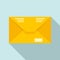 Utilities mail icon, flat style