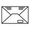 Utilities mail icon, outline style