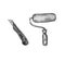 utility  icons. Set of 9 utility outline icons such as paper towel, cutter, hummer and wrench, roller, ladder, wrench