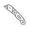 utility knife equipment line icon vector illustration