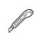 Utility paper knife isolated stationery tool icon