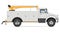 Utility service pickup truck side view realistic vector illustration