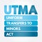 UTMA - Uniform Transfers to Minors Act acronym, law concept background