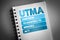 UTMA - Uniform Transfers to Minors Act acronym on notepad, law concept background