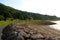 Uto, Sumiyoshi, Japan / 8 September 2019: Park beside Nagabeta Fishery Tidal Road