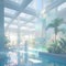 Utopian Oasis: A Futuristic Hotel Lobby