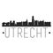 Utrecht Netherlands. City Skyline. Silhouette City. Design Vector. Famous Monuments.