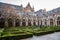 Utrecht, Netherlands - January 06, 2020. Pandhof garden of the Dom Church is one of Holland most beautiful inner courtyards