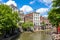 Utrecht two-level canals in summer, Netherlands