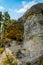 Uugu bluff or cliff on the Muhu Island in Estonia, located by the Baltic sea and near the island of Saaremaa. Beautiful sunny day