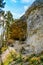 Uugu bluff or cliff on the Muhu Island in Estonia, located by the Baltic sea and near the island of Saaremaa. Beautiful sunny day