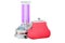 UV-Disinfection Robot with coin purse. 3D rendering