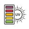 UV Index Icon. Danger Level of Sun Radiation Pictogram. Ultraviolet Rays Safety Symbol. Skin Care and Protection, Safe