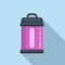UV lamp cleaner icon flat vector. Ultraviolet disinfection