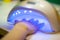 UV lamp gel polish manicure process