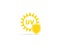 UV protection icon, anti ultraviolet radiation with sun and shield logo symbol. illustration