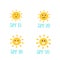 UV Protection, spf 15, 20, 30, 50 with sun emoji