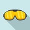 Uv protection sunglasses icon, flat style