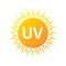 Uv radiation, great design for any purposes. Danger warning icon. Arrow icon. Uv radiation for concept design.