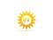 UV radiation icon, ultraviolet with sun logo symbol. vector illustration