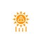 UV radiation warning and solar ultraviolet icon