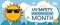 UV safety awareness month. July sun protection month. Vector banner.