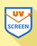Uv screen protect logo, flat style