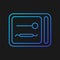 UV sterilizer disinfection box gradient vector icon for dark theme