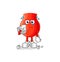 Uvula cry with a tissue. cartoon mascot vector