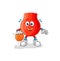 Uvula dribble basketball character. cartoon mascot vector