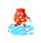 Uvula ice skiing cartoon. character mascot vector