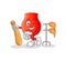 Uvula playing baseball mascot. cartoon vector