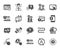UX icons. Set of AB testing, Journey path map and Question mark icons. Vector