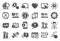 UX icons. Set of AB testing, Journey path map and Question mark icons. Vector