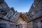 Uxmal ruins, Mexico. Roof of a building.