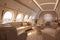 uxurious Modern Business Jet Interior. Generative AI