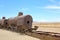 Uyuni, Bolivia. Rusty old steam locomotive