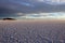 The Uyuni Salt Flats. Beautiful View at Salar de uyuni salt flat in Bolivia