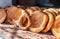 Uzbek flatbread with sesame seeds from the tandyr