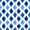 Uzbek ikat silk fabric pattern, indigo blue and white colors