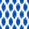 Uzbek ikat silk fabric pattern, indigo blue and white colors