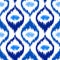 Uzbek ikat silk fabric pattern, indigo blue and white colors