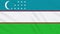 Uzbekistan flag waving cloth, background loop