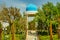 Uzbekistan, Tashkent - April 24, 2023: Monument to the Uzbek poet Alisher Navoi under the dome in the park of poets in