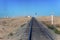 Uzbekistan. The train in the salt desert