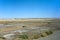 Uzbekistan. The train in the salt desert