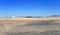 Uzbekistan. The train in the salt desert