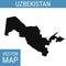 Uzbekistan vector map with title