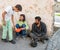 UZHHOROD, UKRAINE - AUGUST 21, 2016: Poor people begging for al